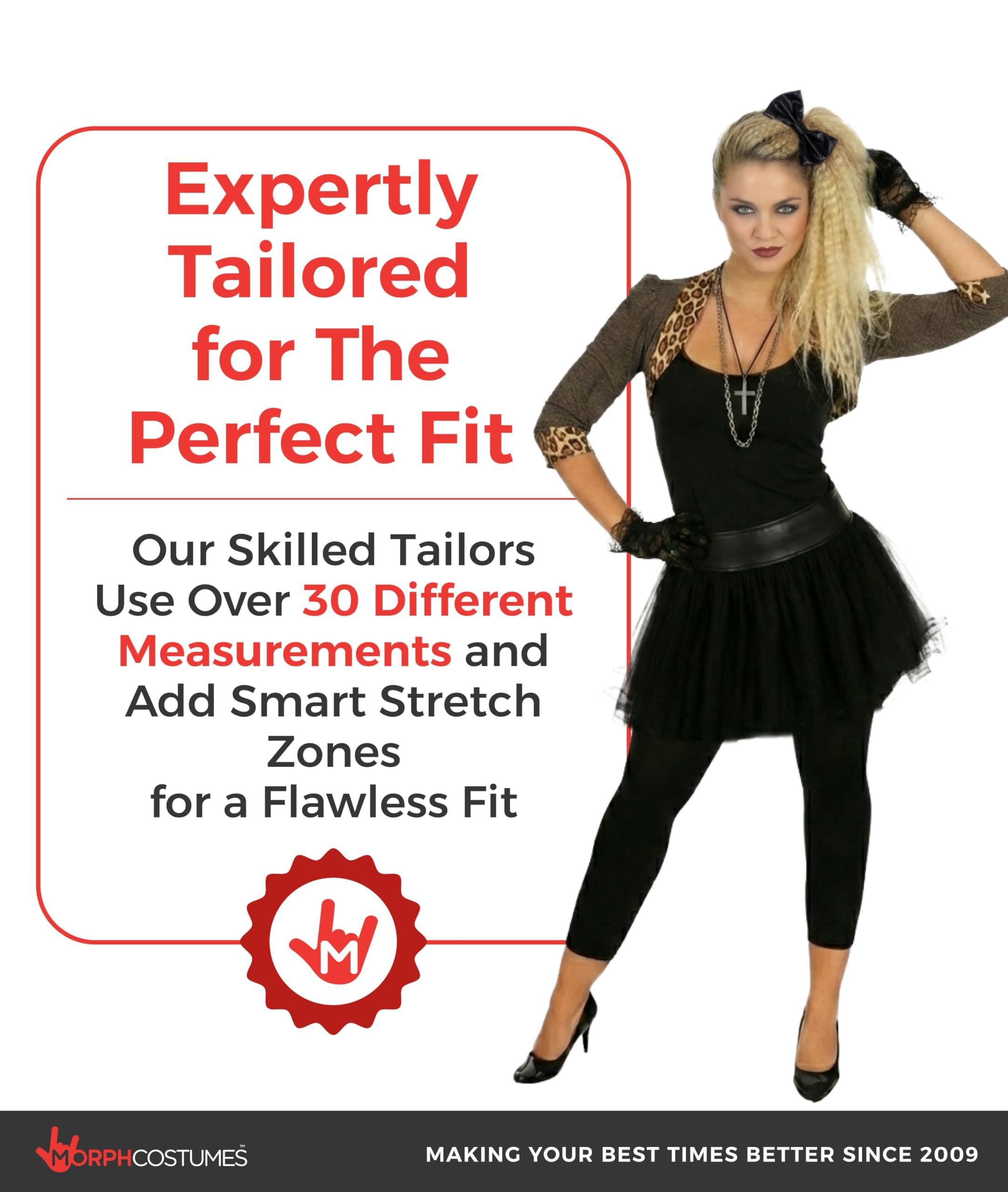 fun shack 80s Pop Star Costumes for Women, Vintage Pop Star Outfit 80s, Halloween Costume for Women - Image 4