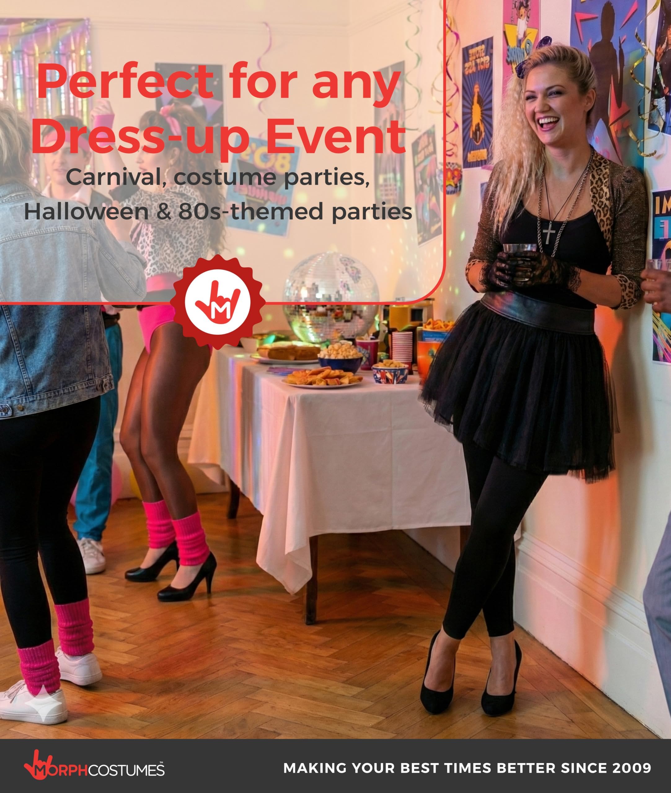 fun shack 80s Pop Star Costumes for Women, Vintage Pop Star Outfit 80s, Halloween Costume for Women - Image 6