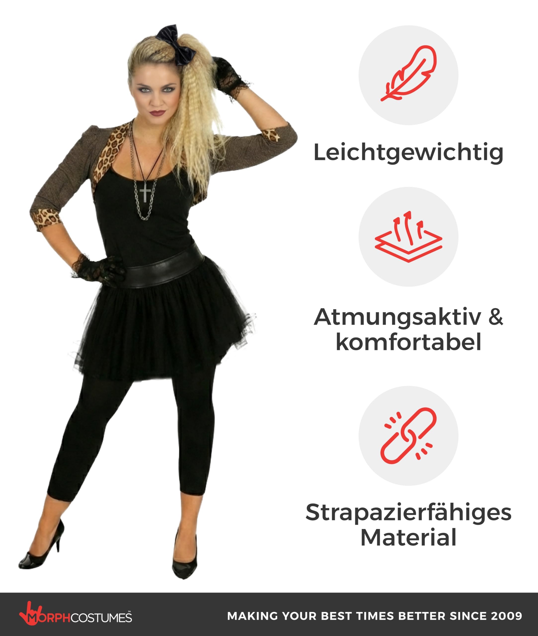 fun shack 80s Pop Star Costumes for Women, Vintage Pop Star Outfit 80s, Halloween Costume for Women - Image 7