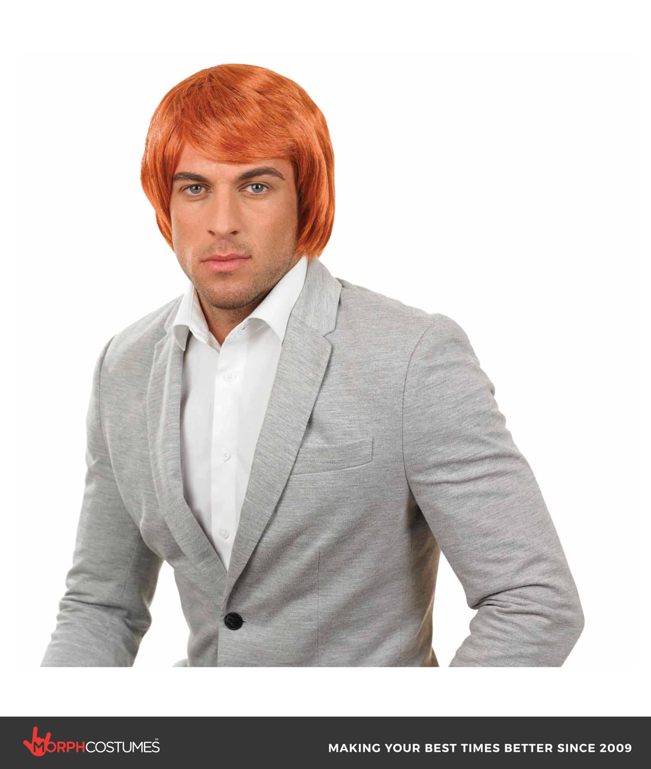 Fun Shack Men's Mens Ginger Boy Band Wig Adult Costume, Mens Ginger Boy band Wig, One Size - Image 3