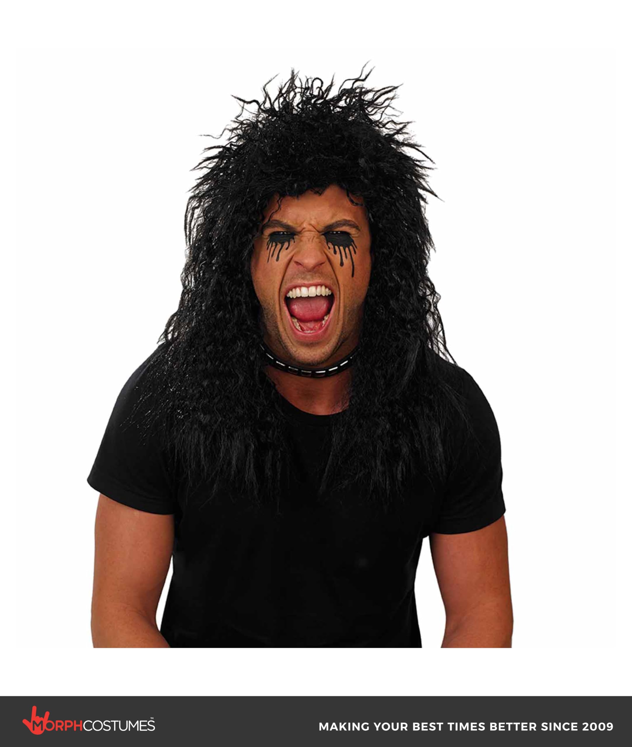 Fun Shack Men's Wig Black, One Size - Image 3