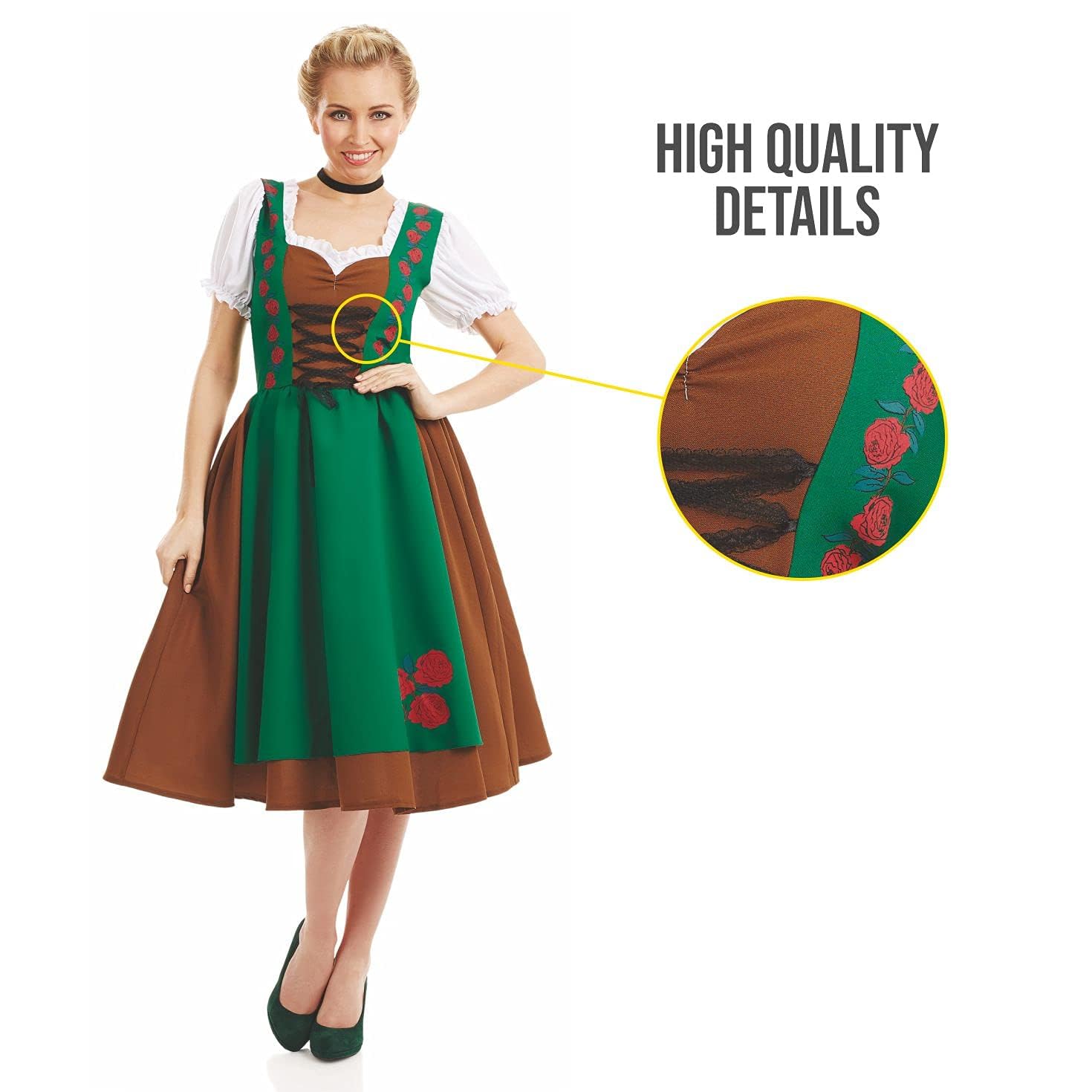 Fun Shack Oktoberfest Costumes Women, Dirndl Oktoberfest Outfits Women, October Festival Costume for Women, Lederhosen Women - Image 4