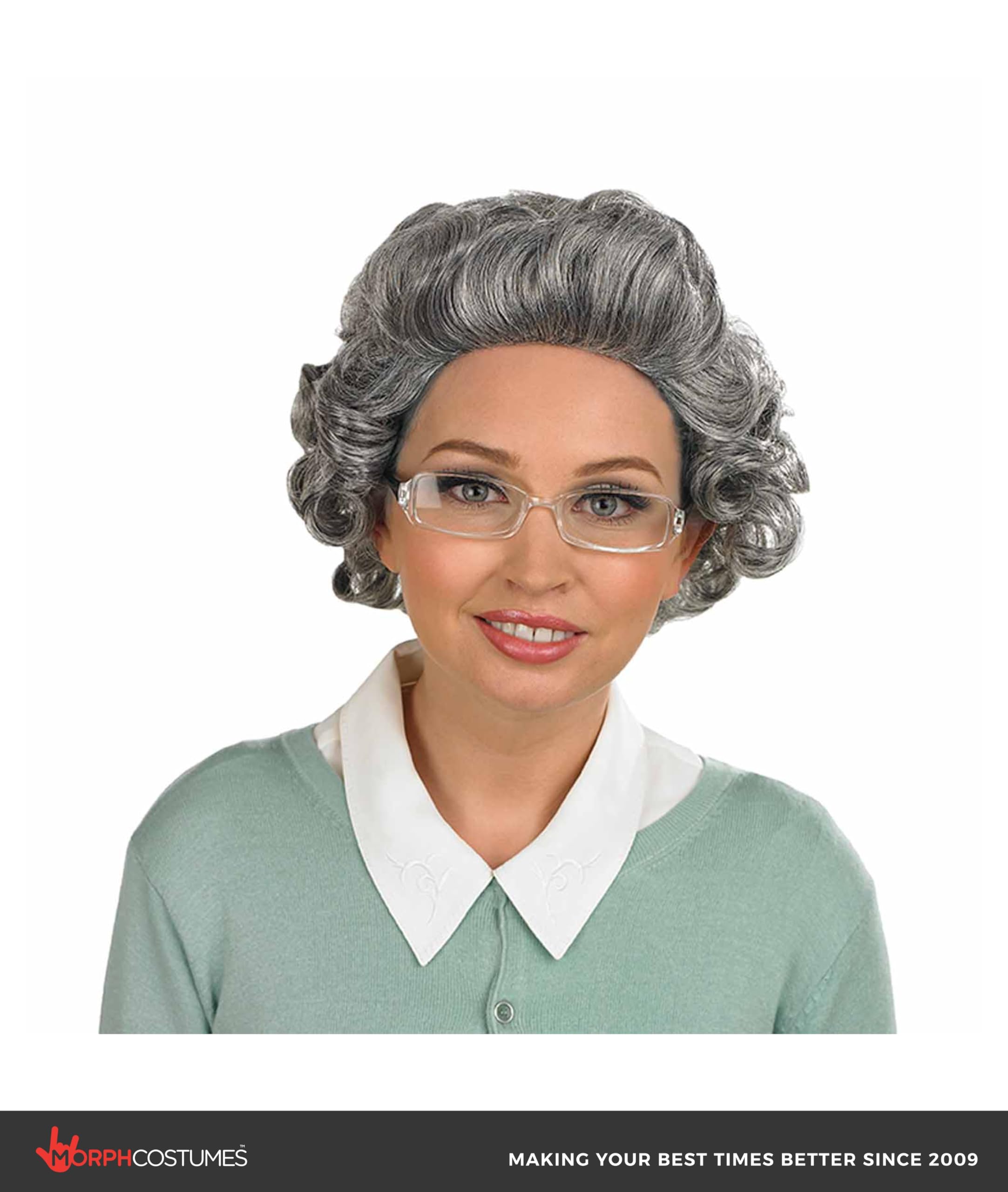 fun shack Old Lady Wig, Short Gray Wig, Granny Wigs for Women, Old Lady Wigs, Granny Costume - Image 3