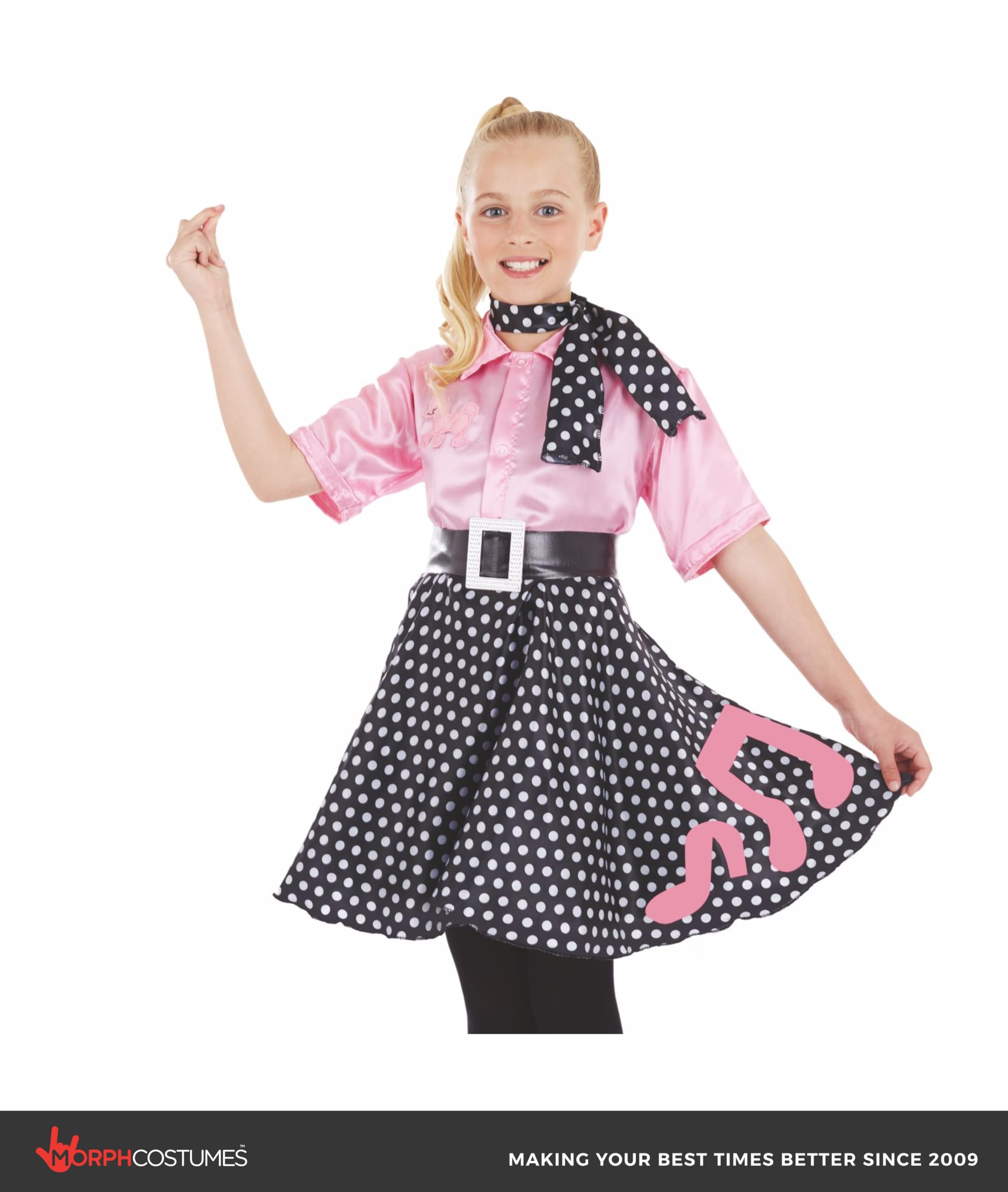 fun shack - Poodle Skirts for Girls, 50s Outfit for Girl, Poodle Skirt, Halloween Costumes for Girls, Kids Halloween Costumes, Small - Image 4