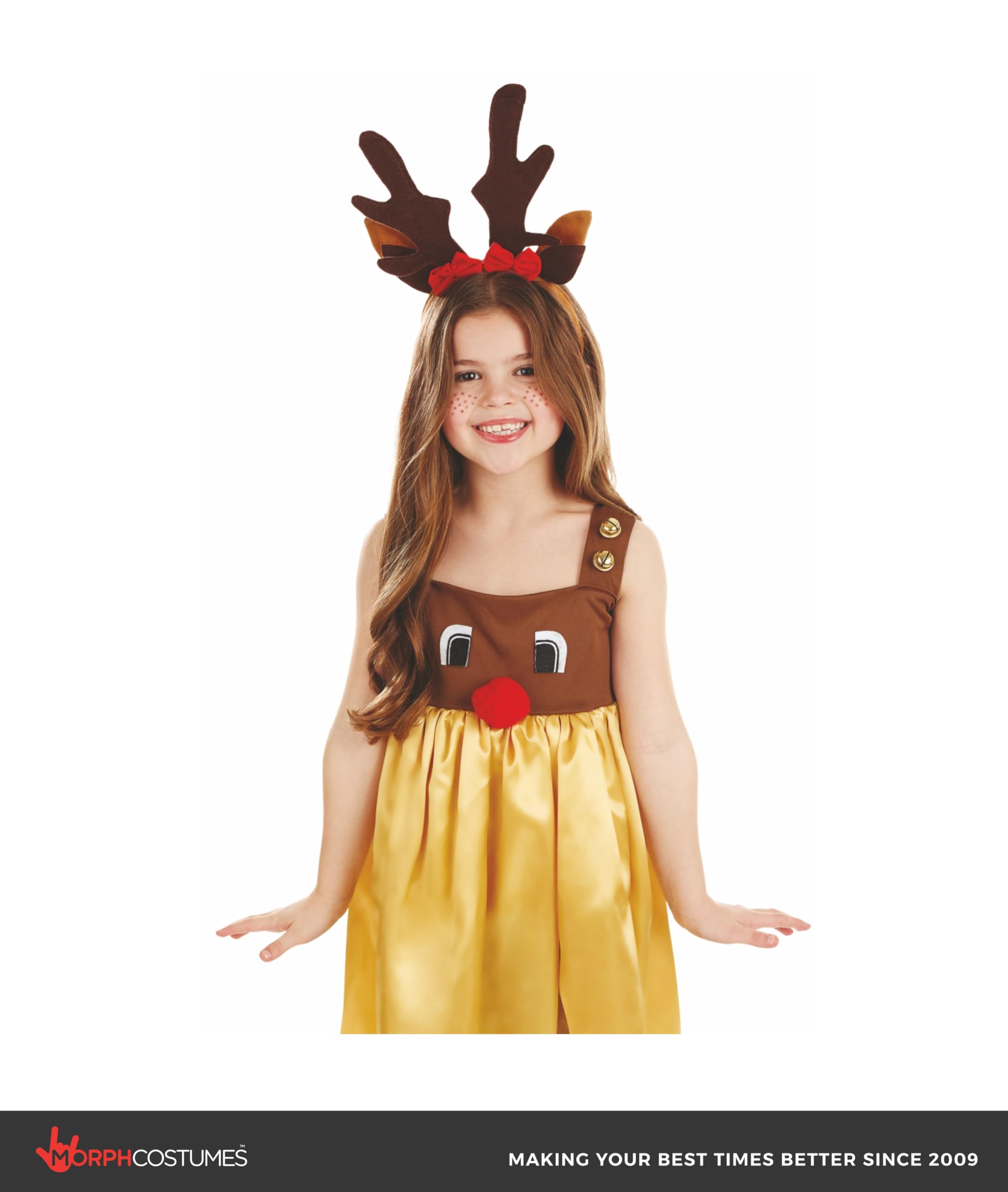 fun shack Reindeer Costume Girls, Reindeer Costume for Kids, Christmas Costumes for Kids - Medium - Image 5