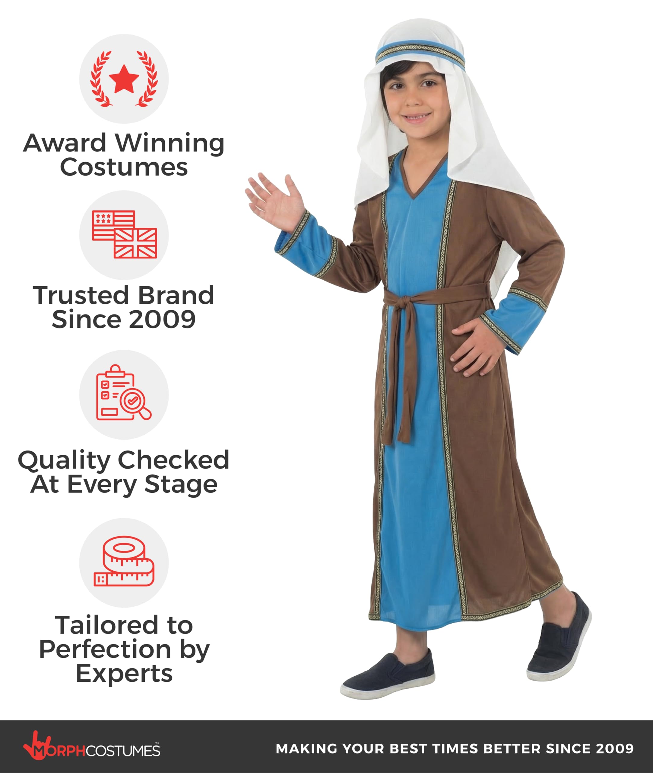 fun shack St Joseph Costume for Kids, Boys Shepherd Costume, Christmas Costumes for Kids, Boys Nativity Costumes - Image 5
