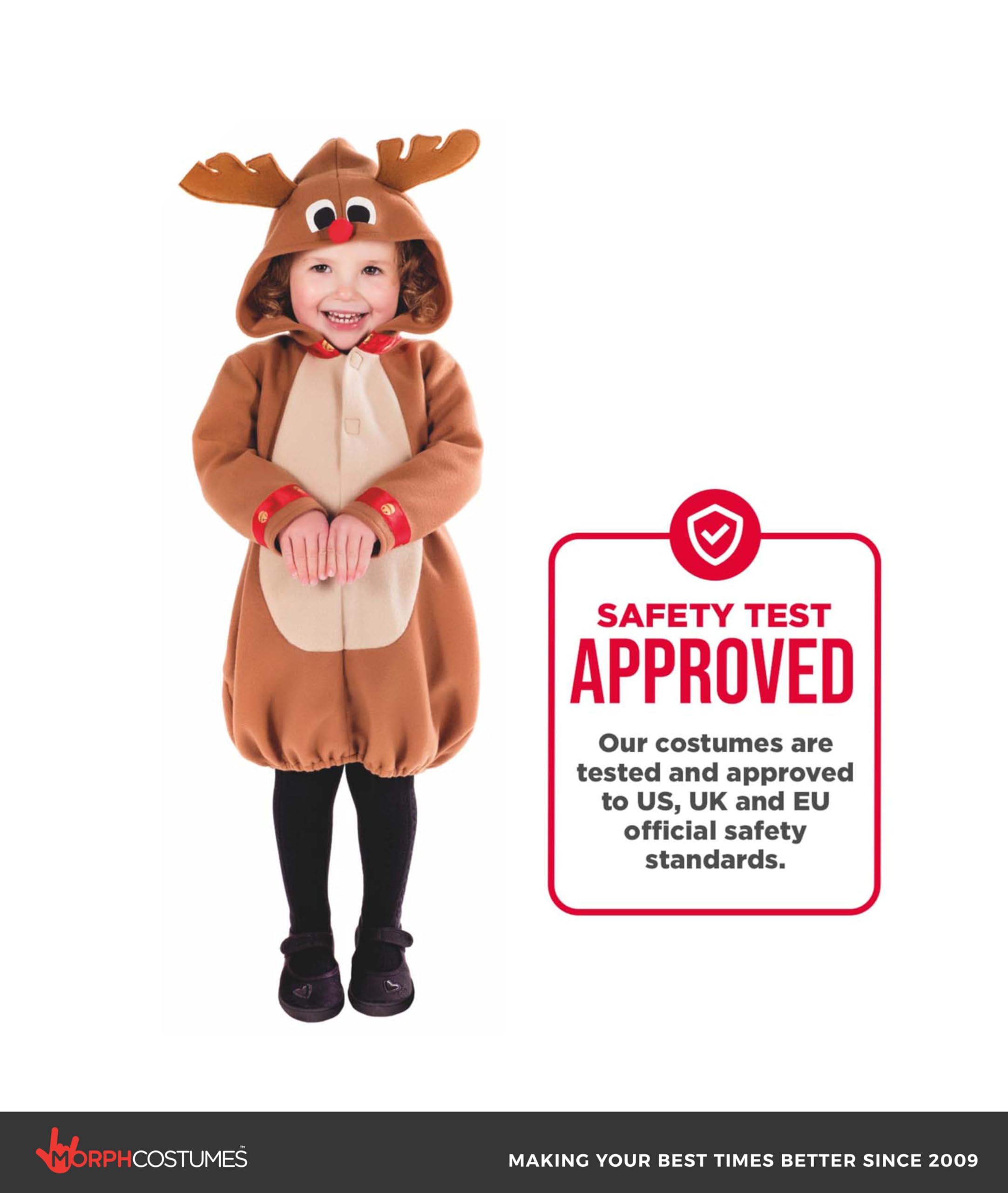 fun shack Toddler Reindeer Costume, Reindeer Costume Kids, Toddler Christmas Costumes, Christmas Costumes for Kids - Image 3