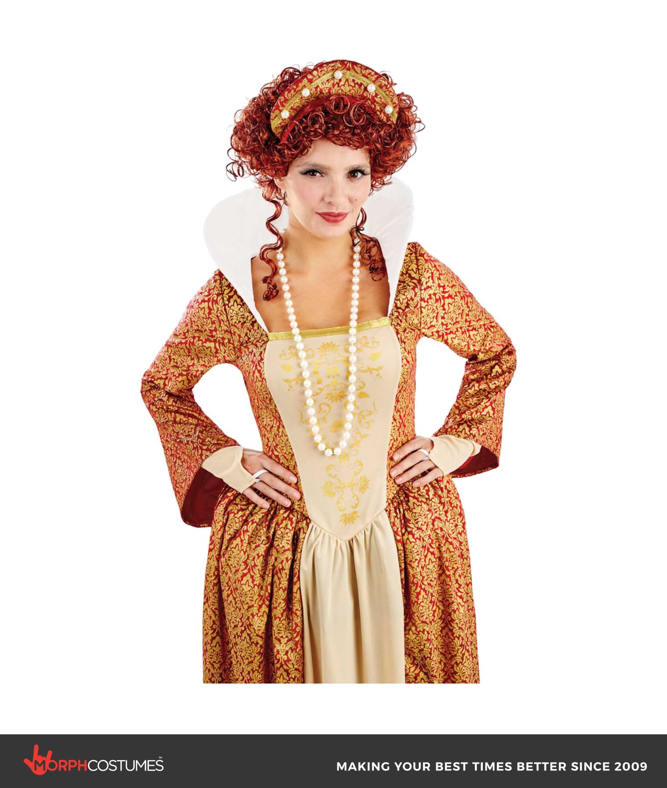 fun shack Tudor Costume Women Medieval Queen Outfit Anne Boleyn Dress for Historical Events and Themed Parties - Image 3