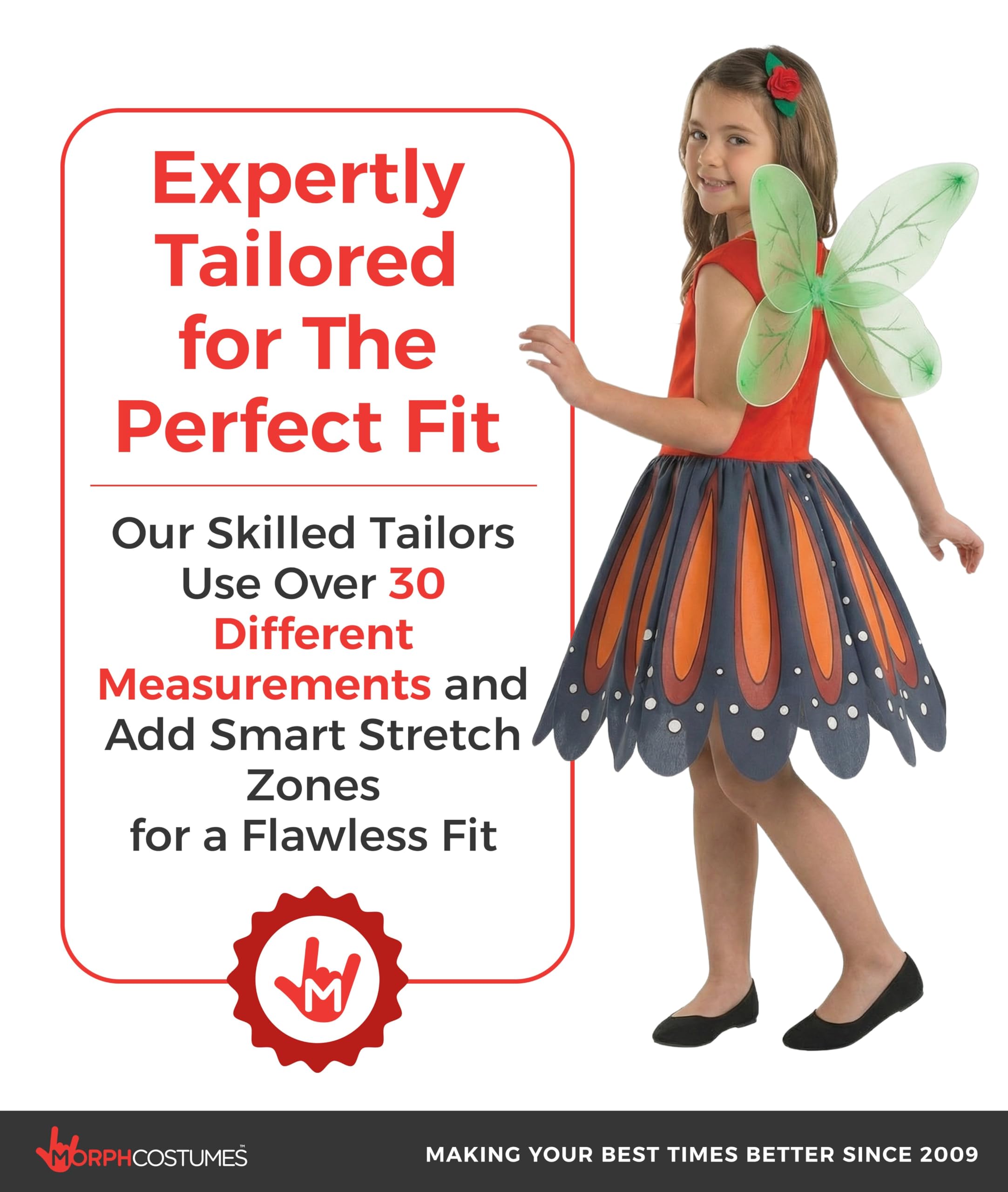 fun shack Woodland Fairy Costume Kids Forest Fairy Costume Childrens World Book Day Costumes for Girls - Image 4