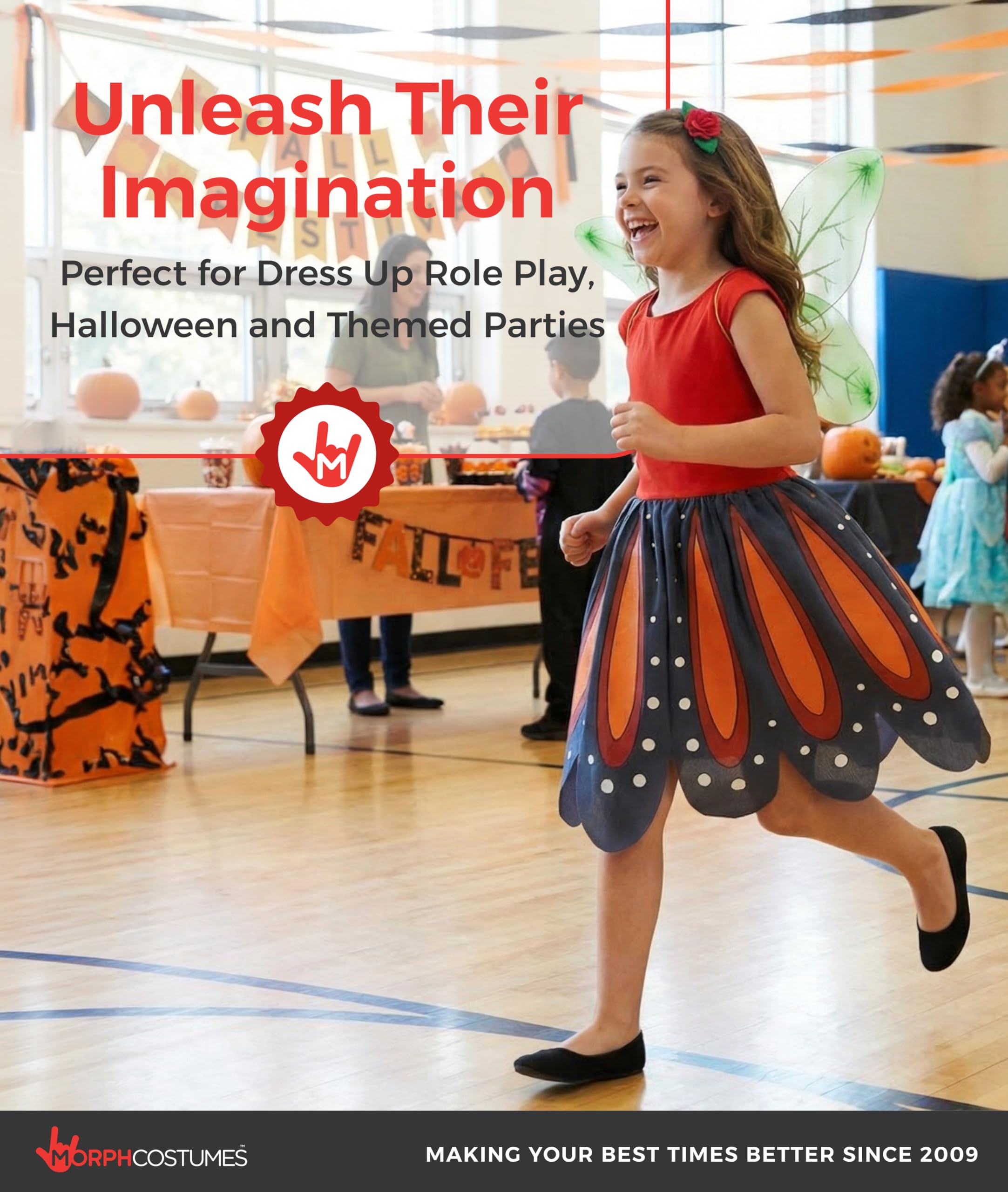 fun shack Woodland Fairy Costume Kids Forest Fairy Costume Childrens World Book Day Costumes for Girls - Image 6