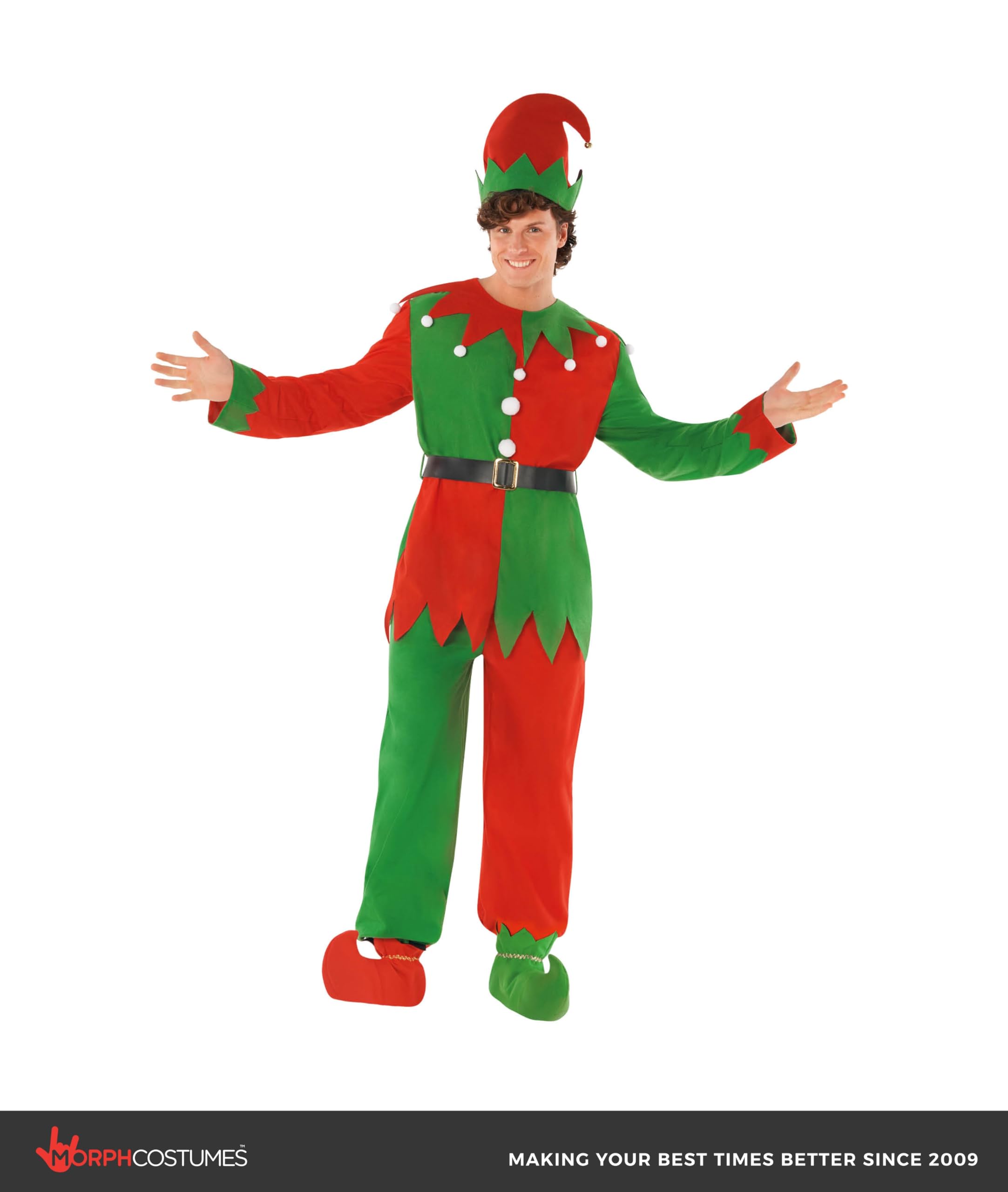 Morph Adult Elf Costume, Elf Men Costume, Christmas Costumes For Men, Adult Christmas Costumes - Image 5