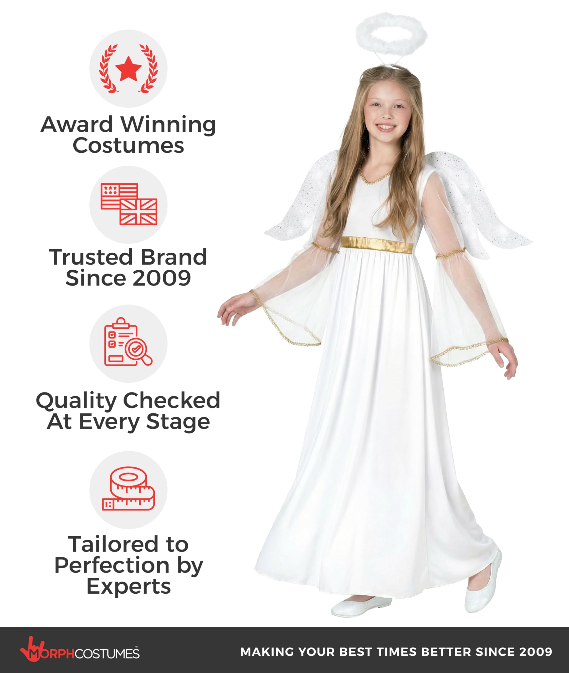 Morph Angel Costume For Girls, Girls Angel Costume, Angels Costumes For Kids, Kids Angels Costumes - Image 6