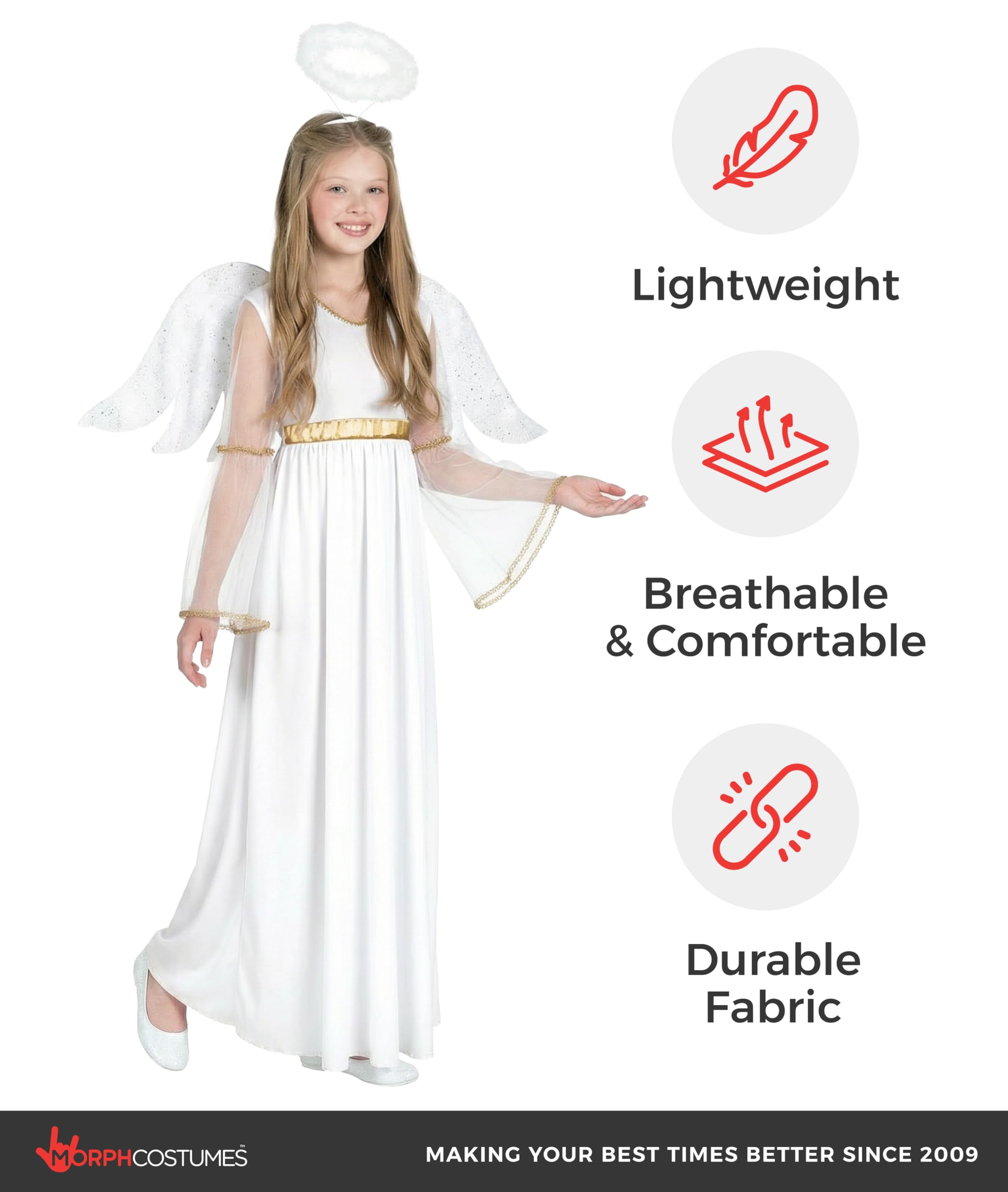 Morph Angel Costume For Girls, Girls Angel Costume, Angels Costumes For Kids, Kids Angels Costumes - Image 7