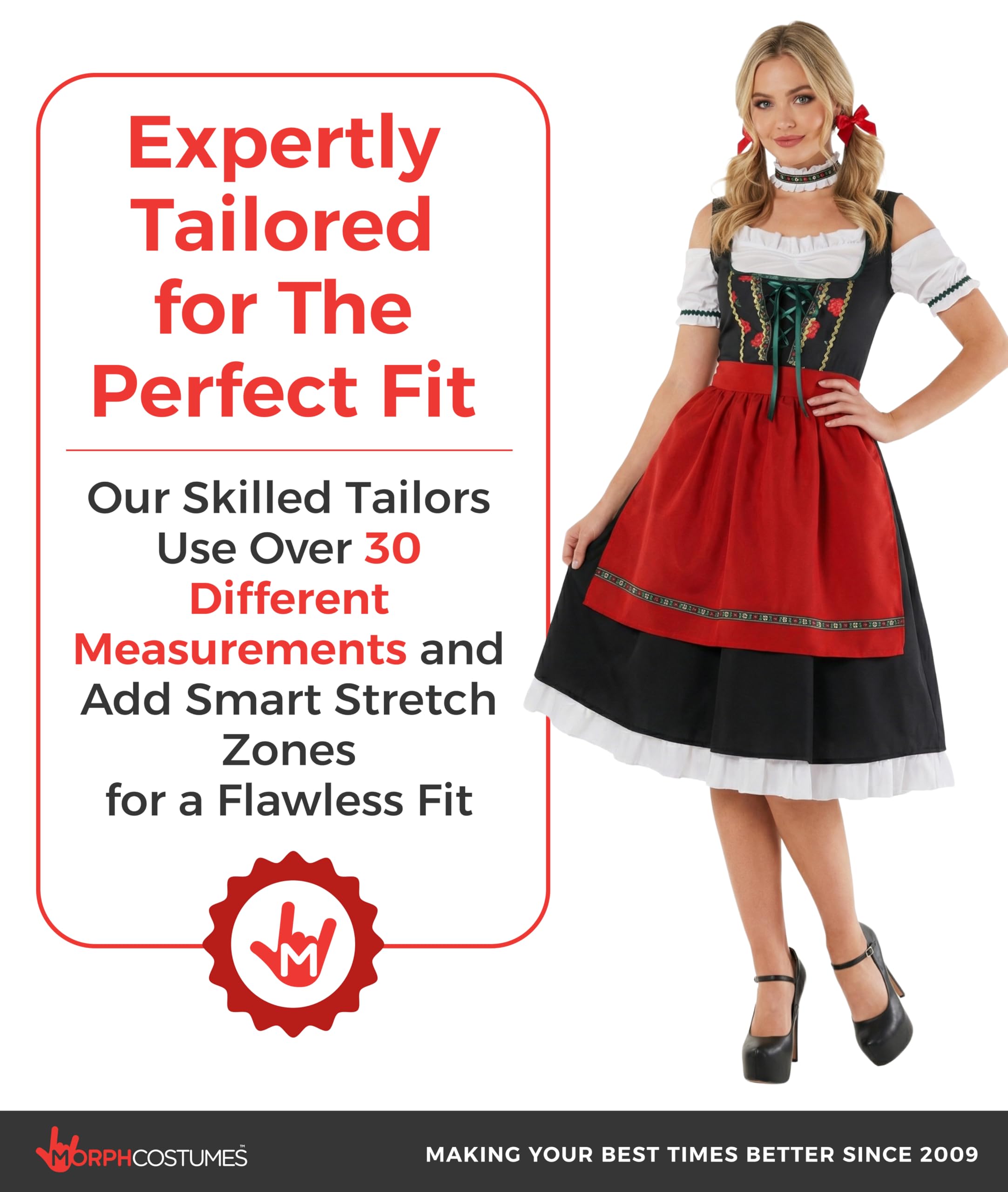 Morph Dirndl Dresses Women, Oktoberfest Outfits Women, October Festival Costume, Womens Lederhosen, Womens Halloween Costume - Image 4