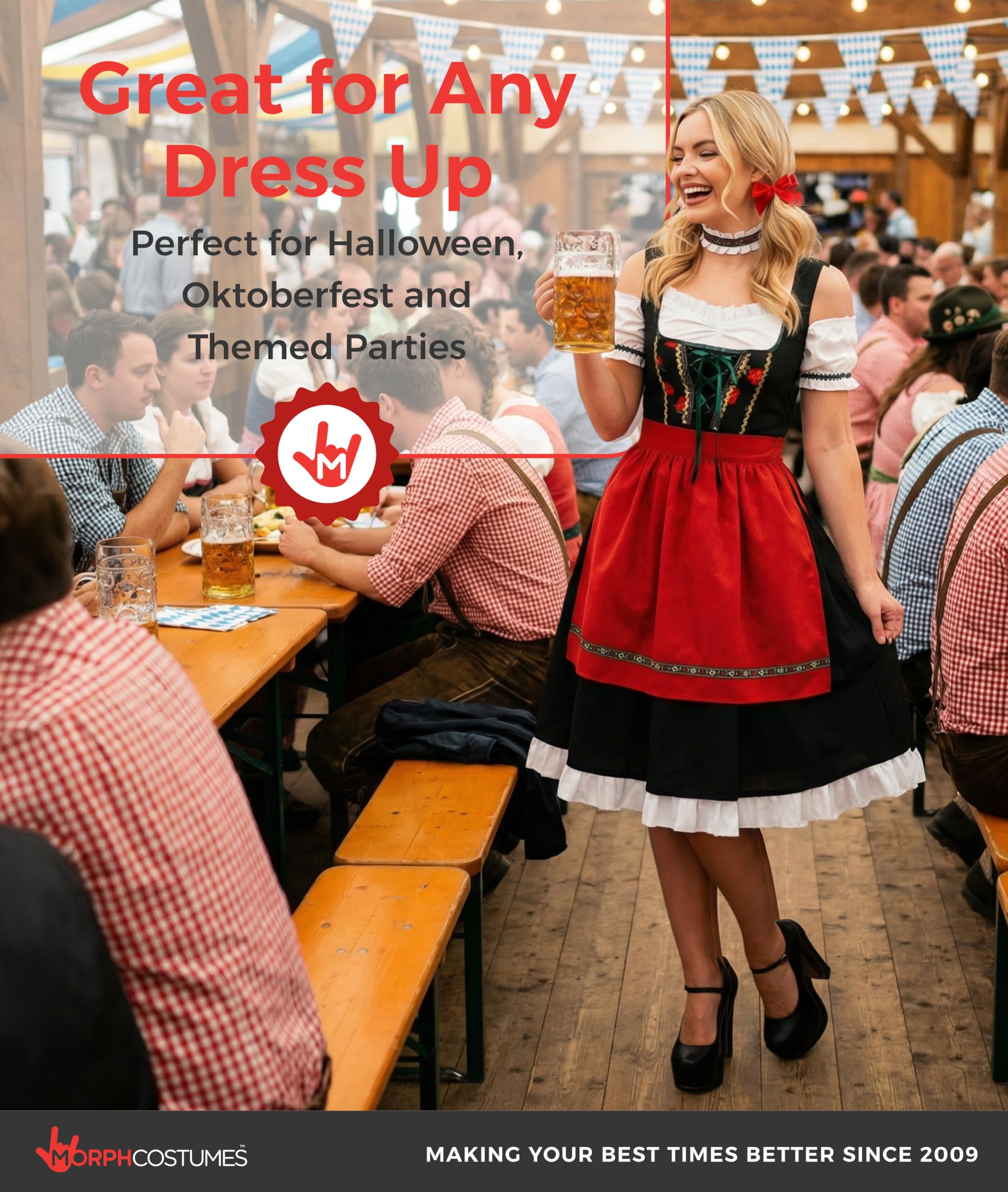 Morph Dirndl Dresses Women, Oktoberfest Outfits Women, October Festival Costume, Womens Lederhosen, Womens Halloween Costume - Image 5