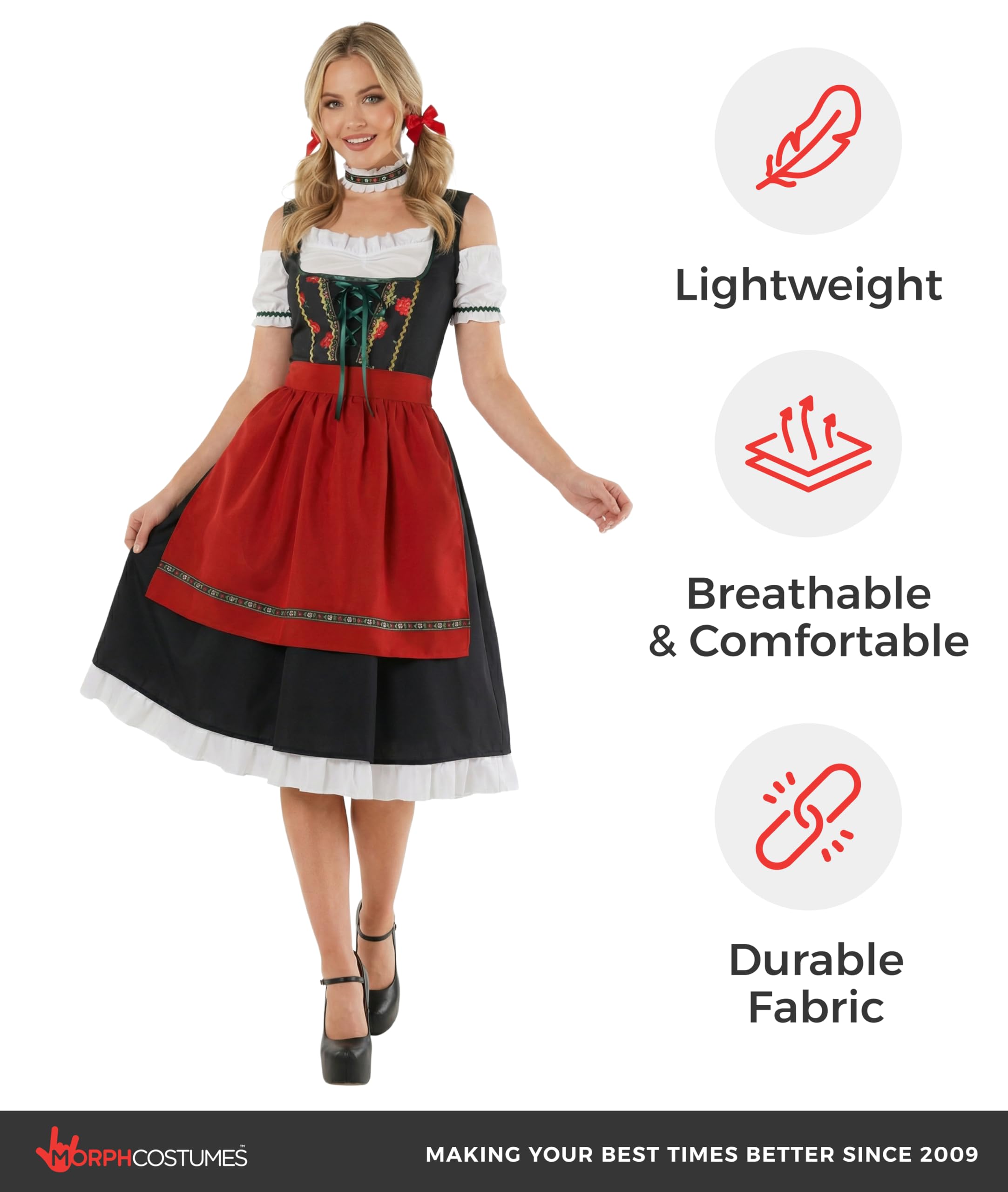 Morph Dirndl Dresses Women, Oktoberfest Outfits Women, October Festival Costume, Womens Lederhosen, Womens Halloween Costume - Image 7
