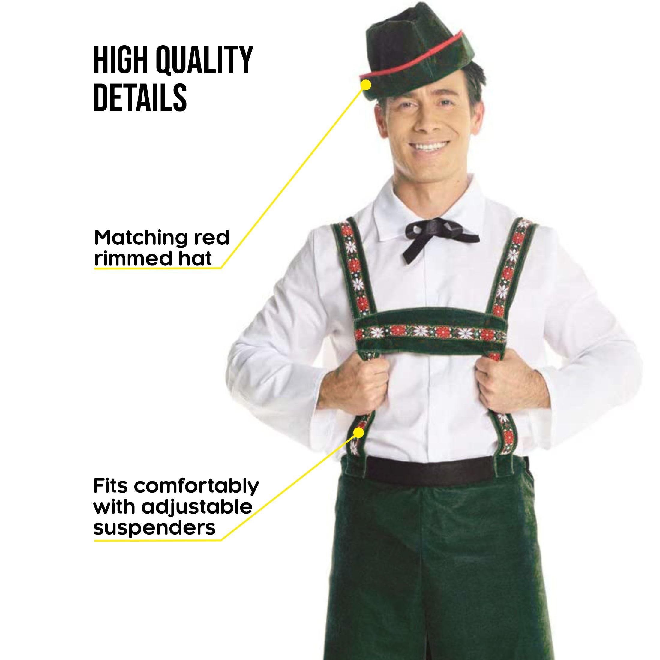 Morph Lederhosen Men Costume, Bavarian Oktoberfest Outfit, German Traditional Attire for Men, Festive Celebration Wear - Image 3