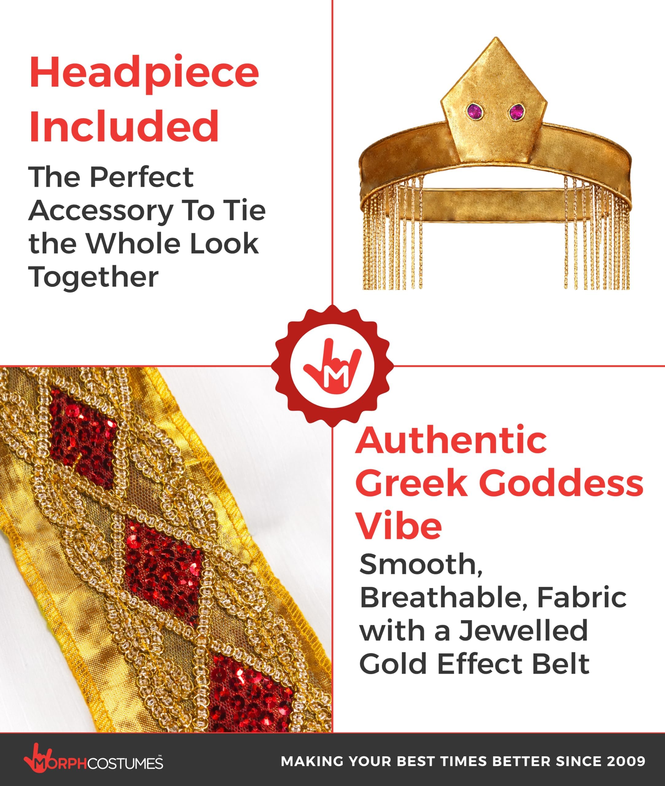 Morph Pink Cleopatra Costume for Girls, Egyptian Dress, Greek Goddess Costumes Kids, Cleopatra Costume Kids - Image 3