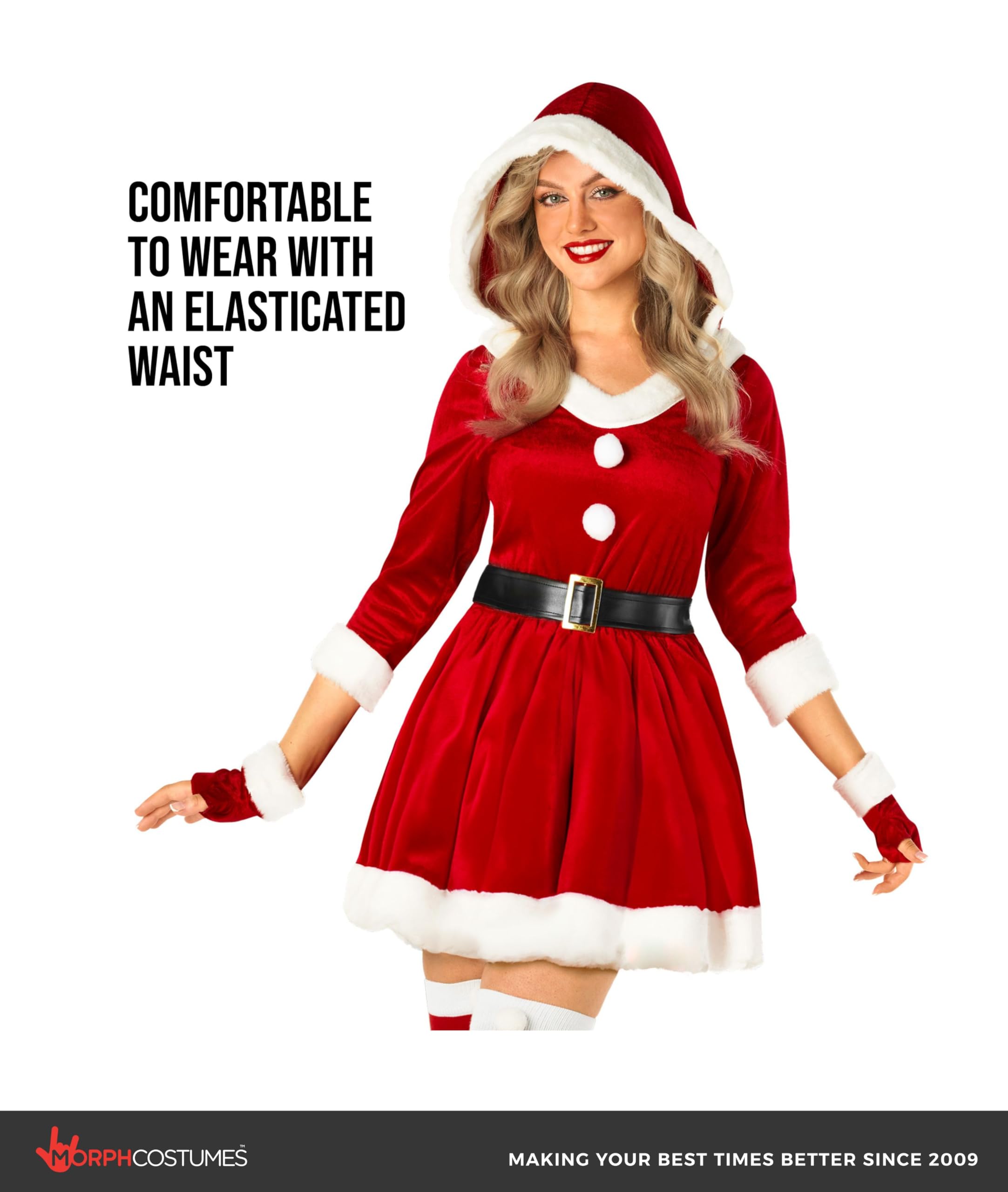 Morph Santa Womens Costume, Ms Claus Costume, Mrs Claus Costumes, Santa Suit Women, Plus Size Christmas Costumes For Women - Image 5