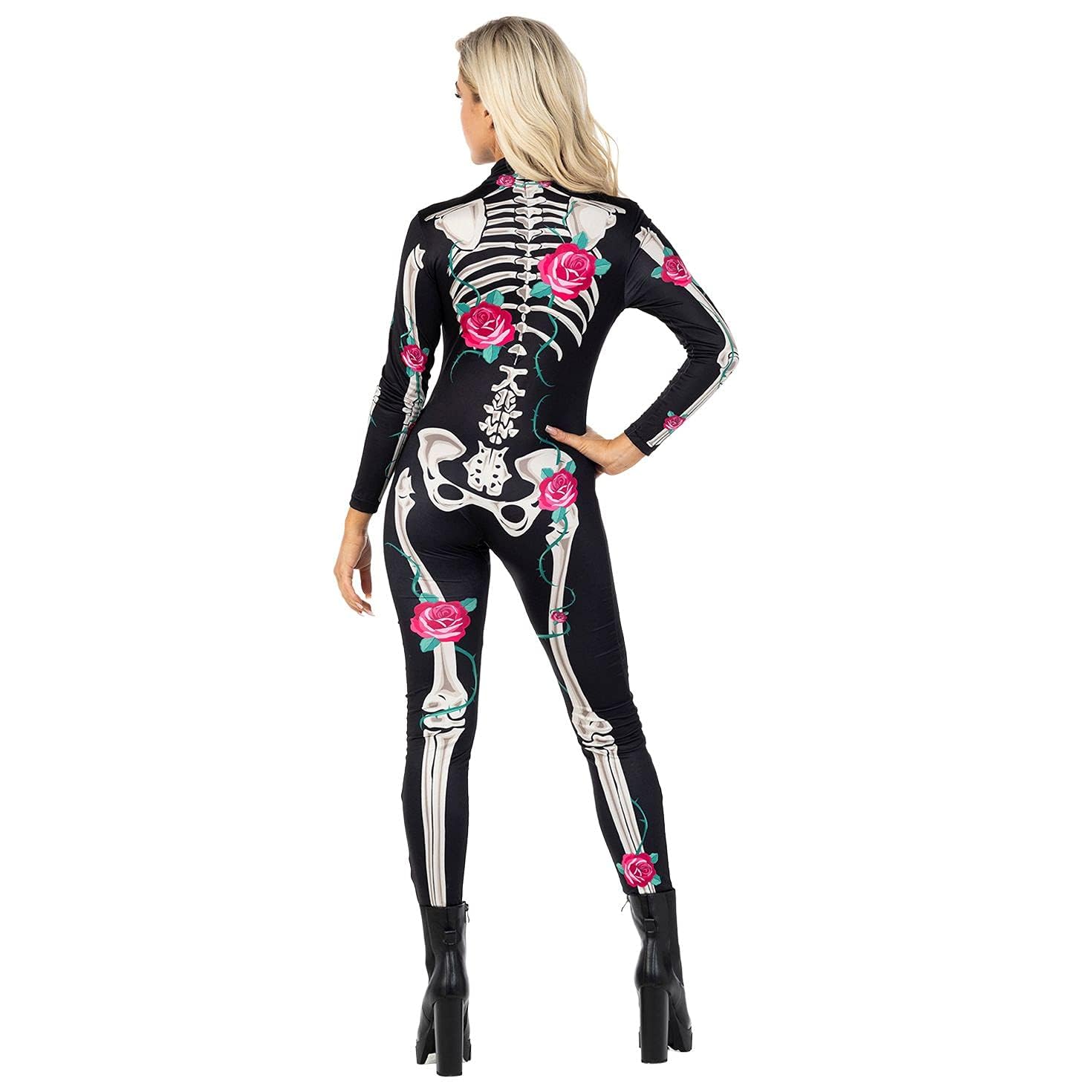 Morph, Skeleton Bodysuit Women Adult Skeleton Costume Women Halloween Skeleton Costumes For Women - Image 5