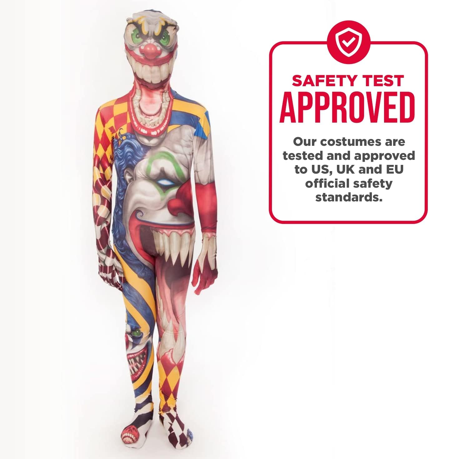 Morphsuits Clown Costume for Kids, Killer Clown Halloween Outfit for Boys, Fun Circus Dress-Up, Small - Image 5