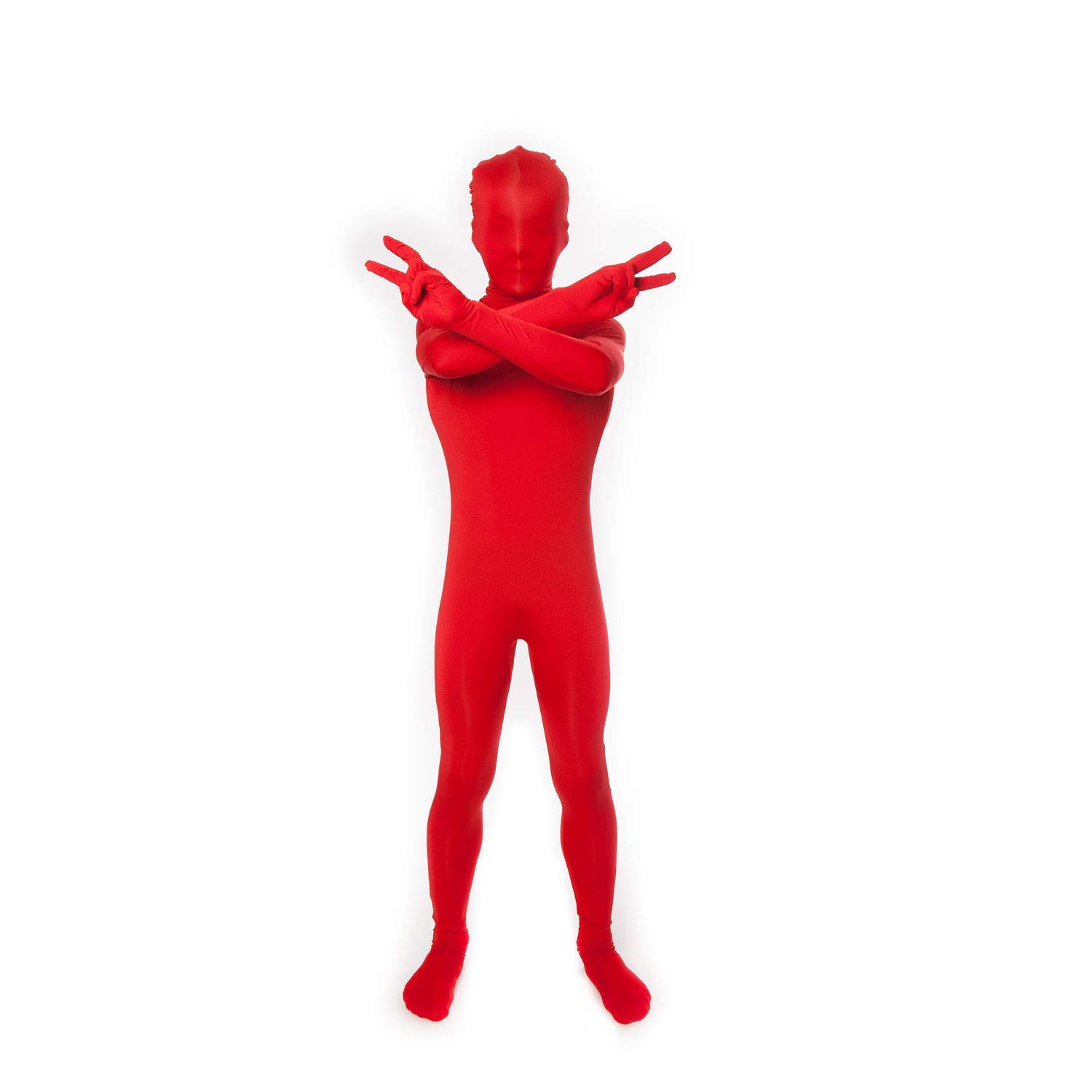 Morphsuits Kids Red Bodysuit Costume, Kids Red Suit Costume, Boys Small - Image 4