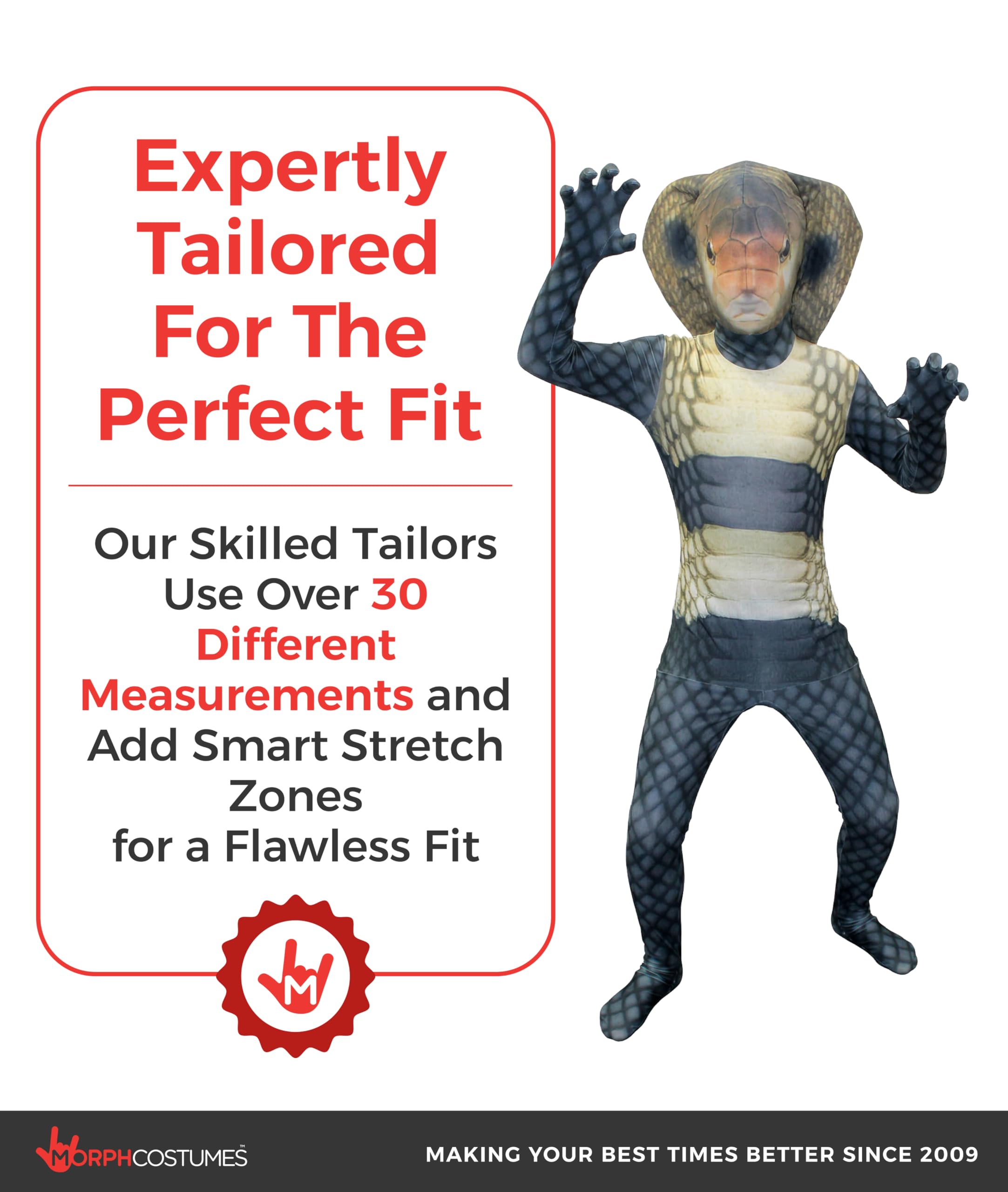 Morphsuits Morph Cobra Kids, Cobra Morph Suit, Kids Cobra Costume, Snake Costume Kids, King Cobra Costume Kids - Image 3